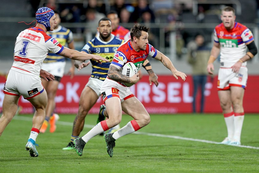 Knights halfback Mitchell Pearce.