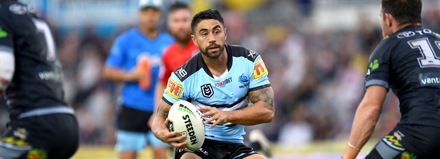 Sharks halfback Shaun Johnson.