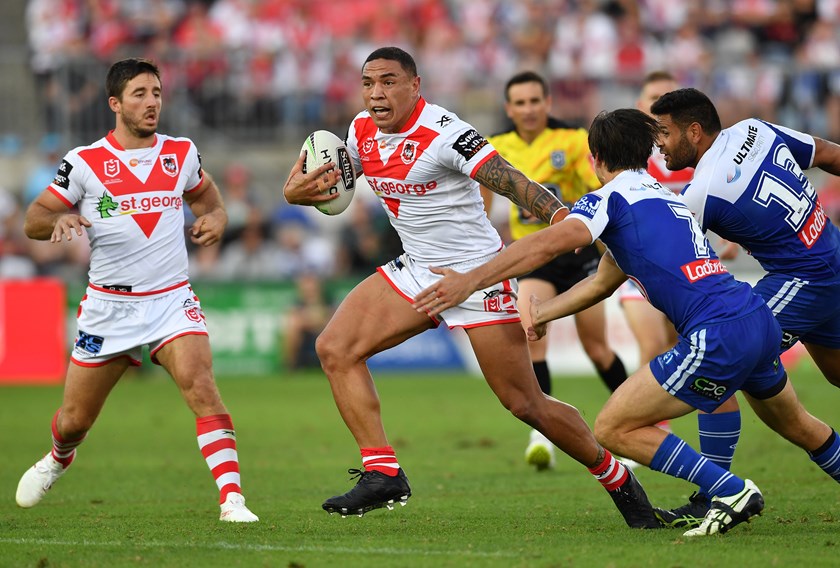 Tyson Frizell against the Bulldogs, 2019.