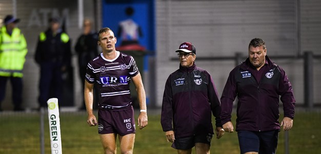 Trbojevic limps off as Sharks score trial win over Sea Eagles