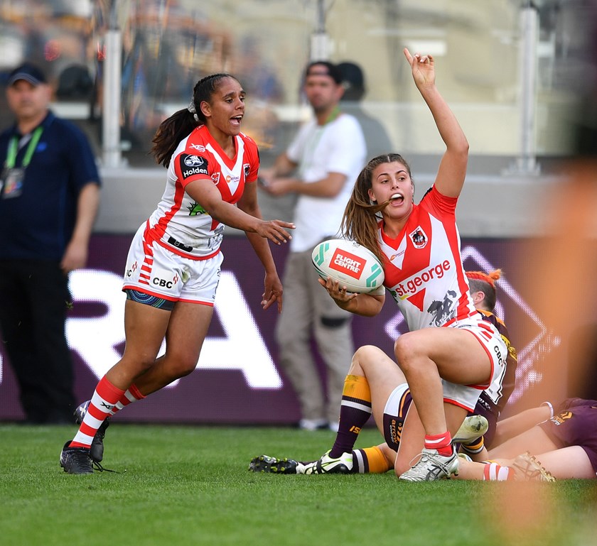 NRLW Dragons centre Jessica Sergis.