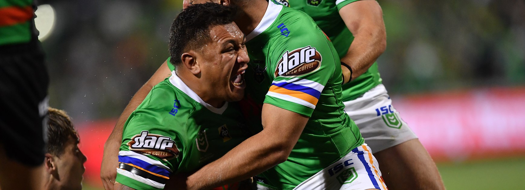 Jubilant Raiders prop Josh Papalii.