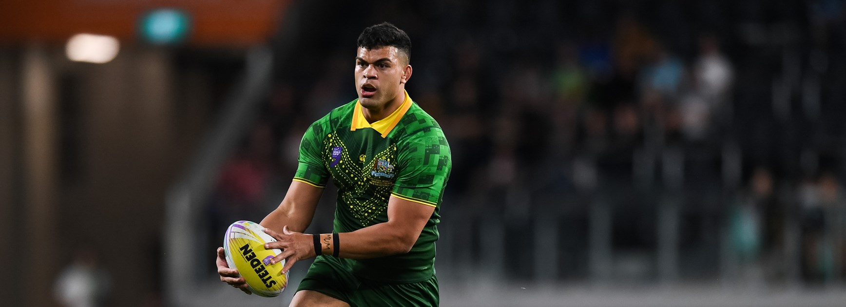 David Fifita in action at the World Cup 9s.