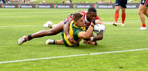 Junior Kangaroos pile on a dozen tries in France demolition