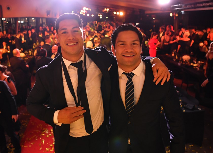 Roger Tuivasa-Sheck and Issac Luke at 2018 Dally Ms