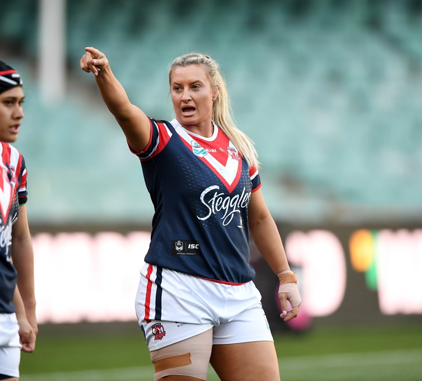 Ruan Sims joined the Roosters for the inaugural NRLW season in 2018.