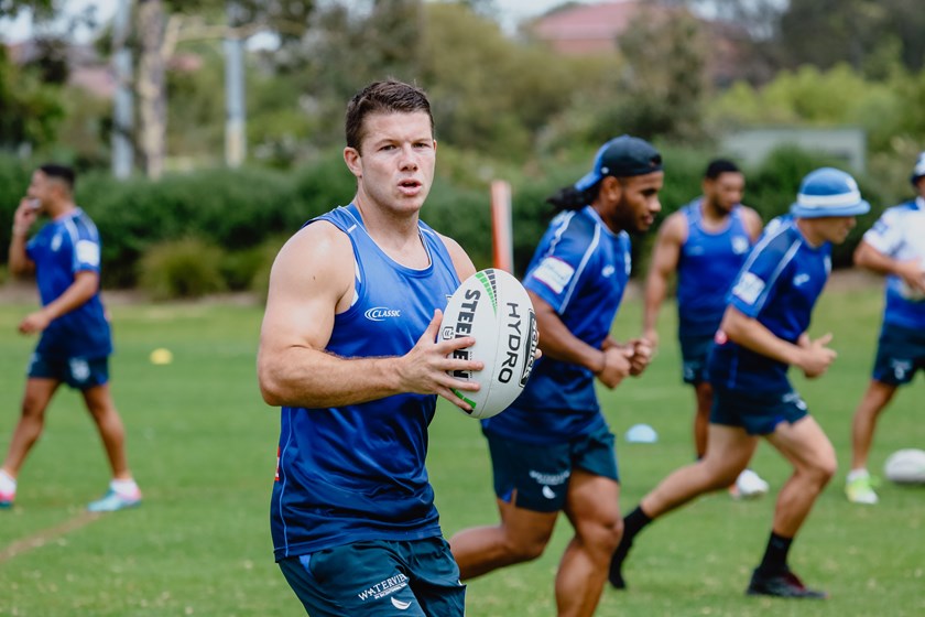 Jack Cogger goes through his paces at pre-season training.