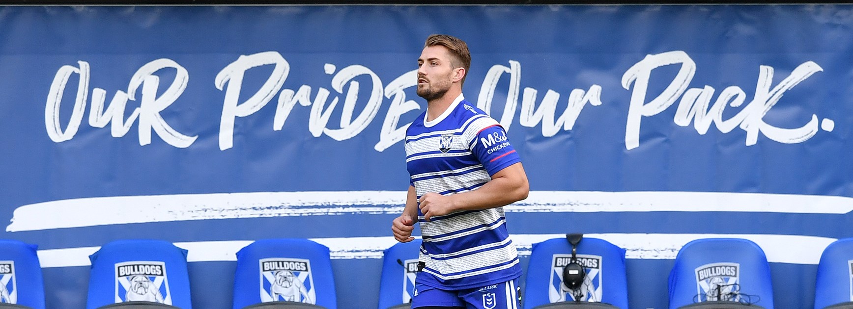 Kieran Foran during his last season with the Bulldogs.