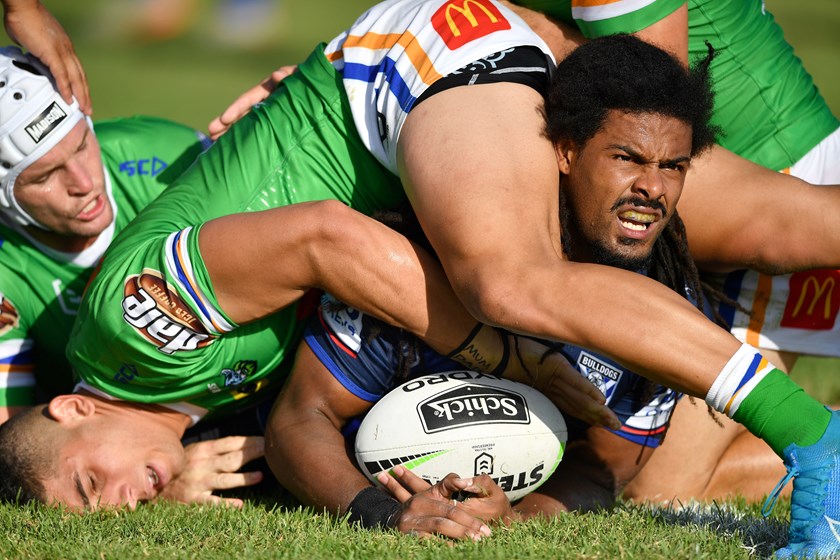 Bulldogs winger Jayden Okunbor.