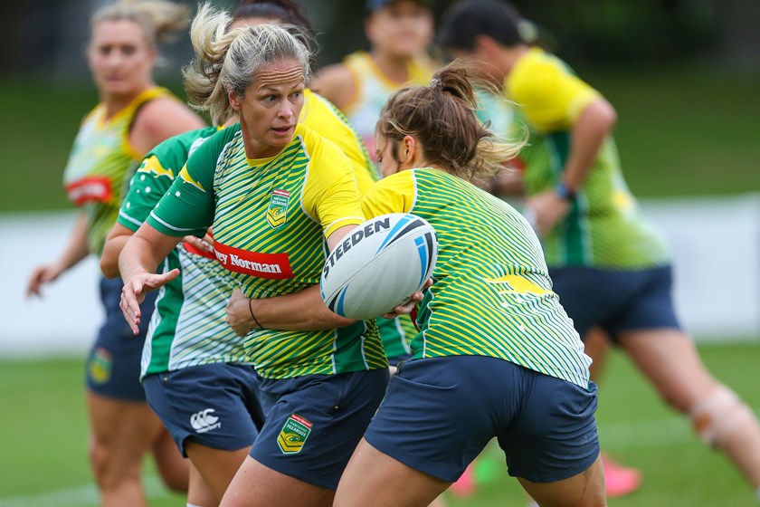 Tahnee Norris at Jillaroos training in 2016.