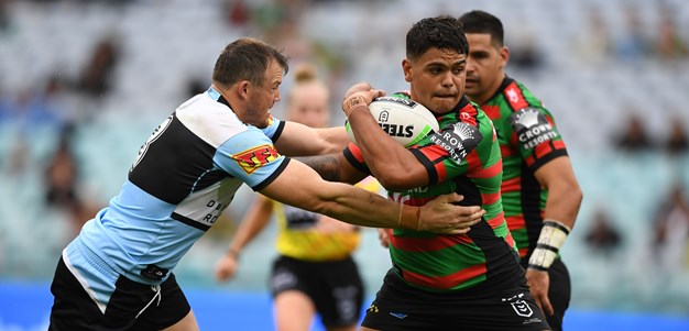 Rabbitohs stave off fast finishing Sharks in dramatic finish