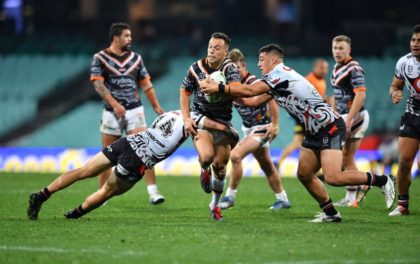 Wests Tigers halfback Luke Brooks.