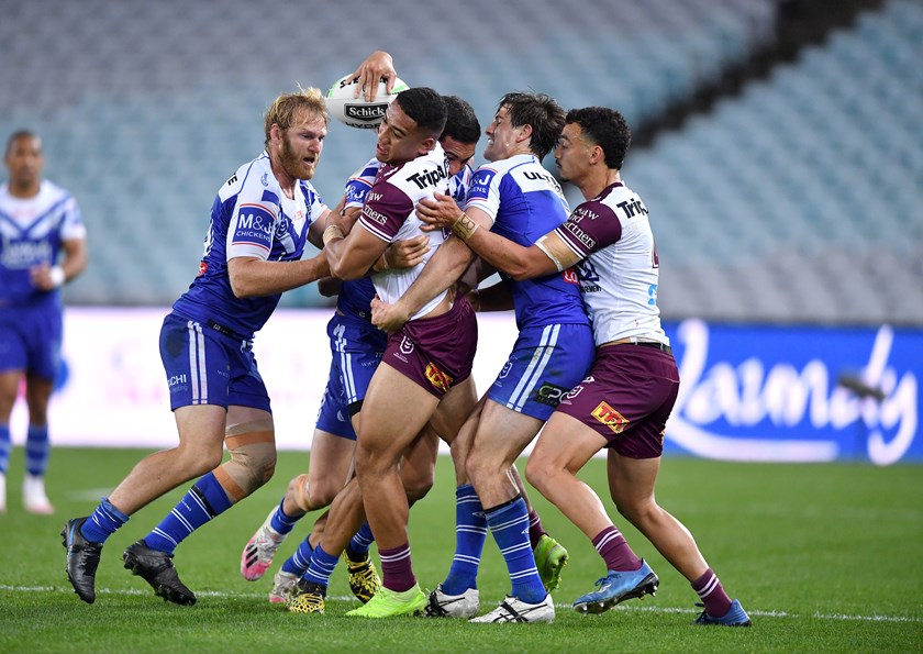 Albert Hopoate during his rookie season at Manly.