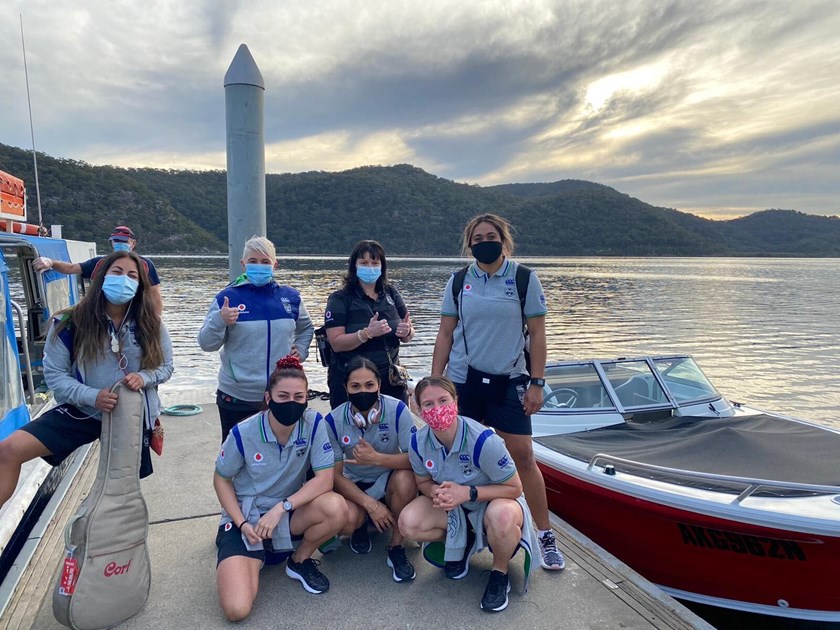 Members of the Warriors women's team.