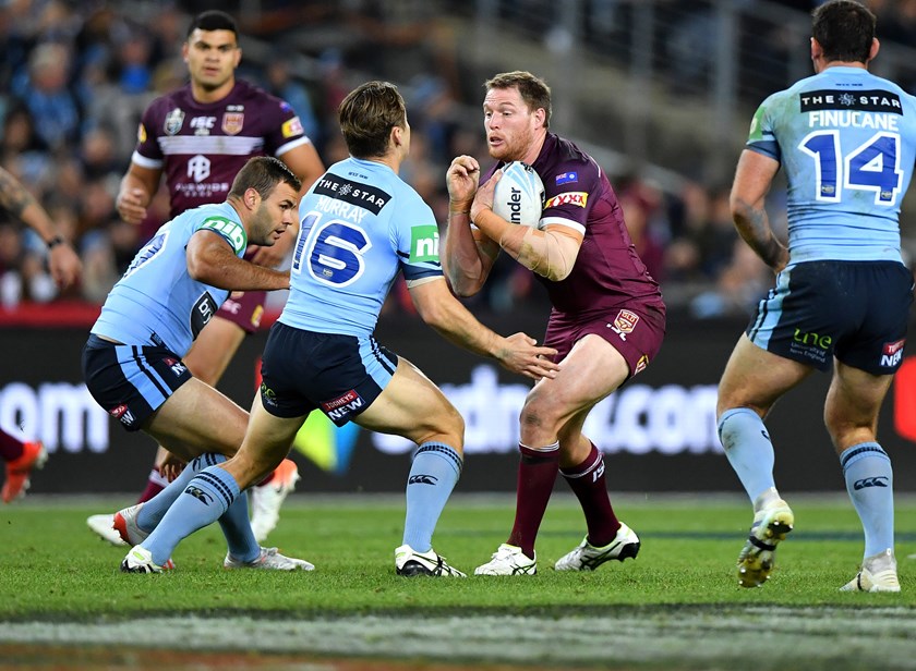 Maroons forward Tim Glasby in Origin III in 2019.