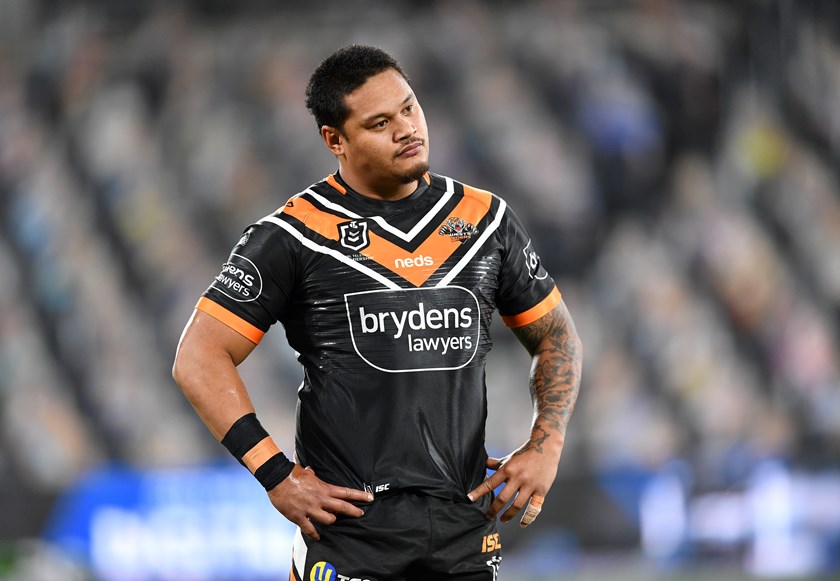 Wests Tigers centre Joey Leilua.