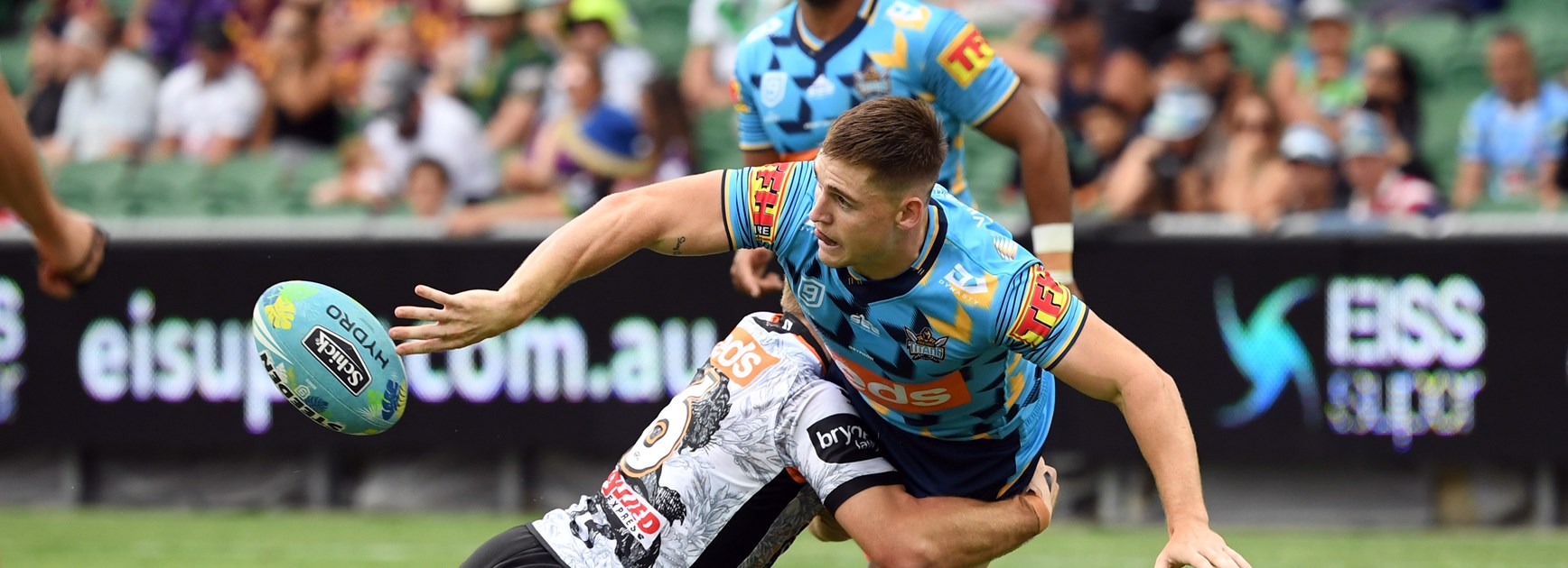 AJ Brimson playing at the NRL Nines.