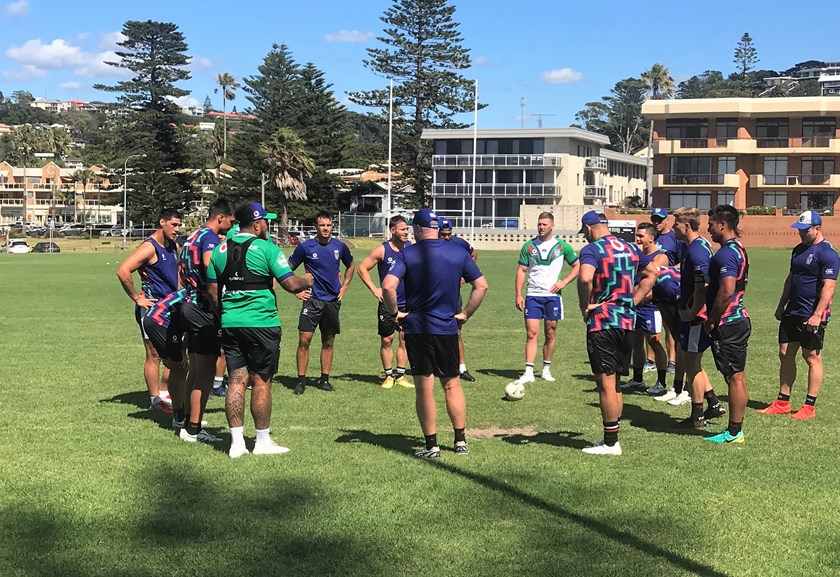 The Warriors in pre-season training at Kiama.