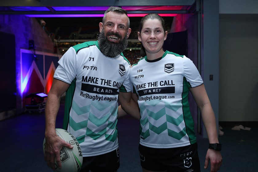 Kasey and Gavin Badger refereed together in 2019