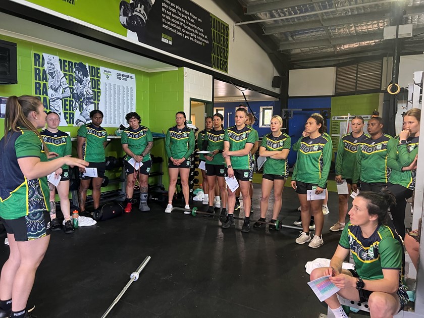 Leading NRLW sport scientist Georgia Brown has worked with the IWA athletes in the gym and on the field during the camp.