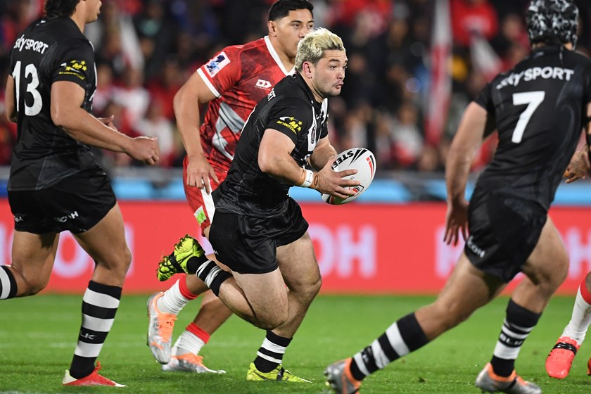 Brandon Smith scheming against Tonga in the mid-year Test in June.