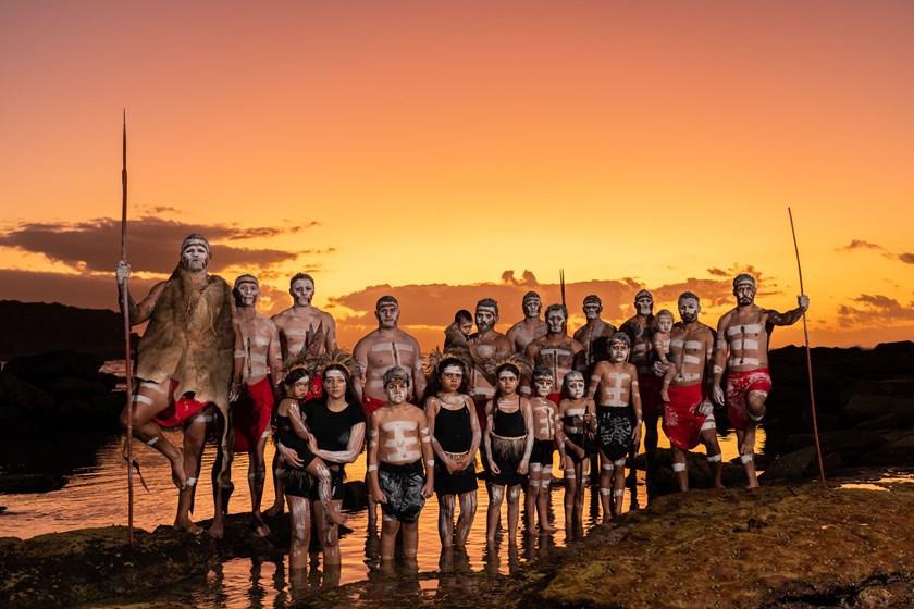 South Sydney's Indigenous stars with their families