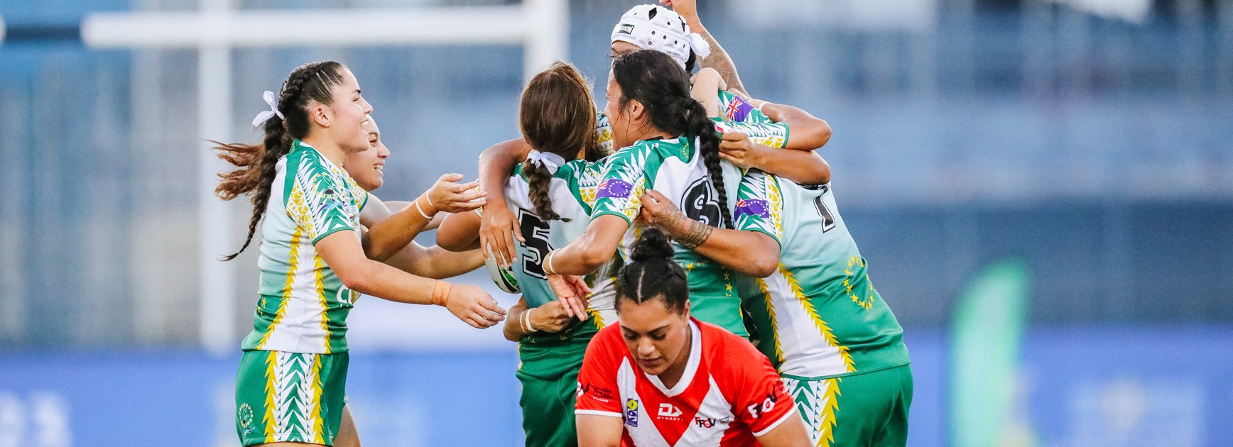 Cook Islands players celebrate