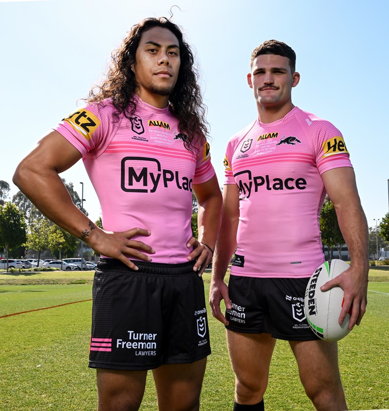 Jarome Luai and Nathan Cleary, the longtime Panthers halves partner he will play alongside for the last time in the 2024 grand final.
