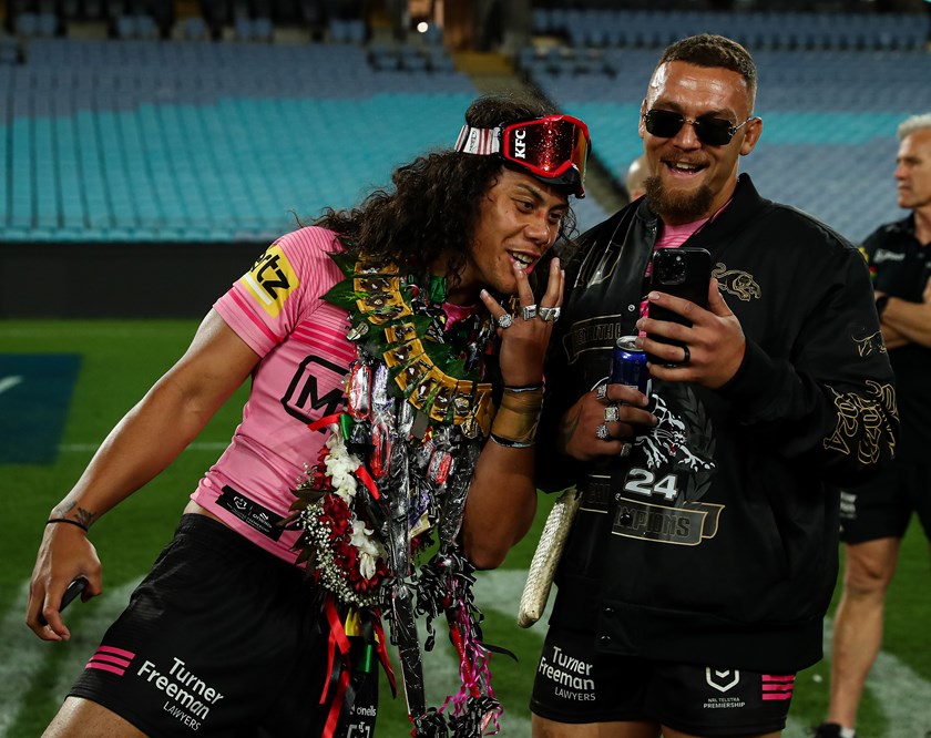 Panthers coach Ivan Cleary considers departing stars Jarome Luai and James Fisher-Harris as 'like sons'. 