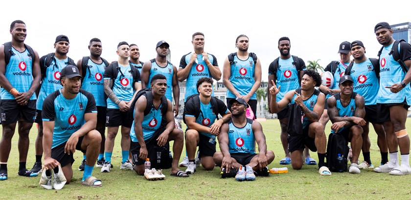 Members of the Fiji Bati squad after training.