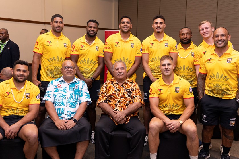 Nene Macdonald and Kumuls team-mates attended a Welcome event for the Pacific Bowl in Suva on Monday night.