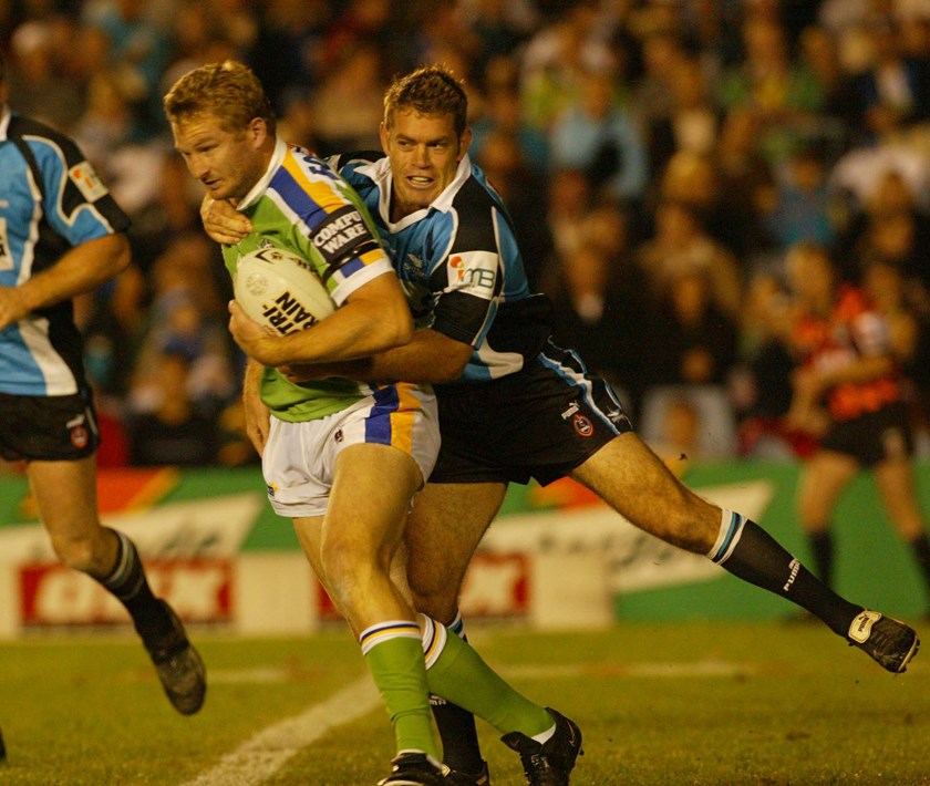 USA Hawks coach Sean Rutgerson in action for the Raiders in 2003.