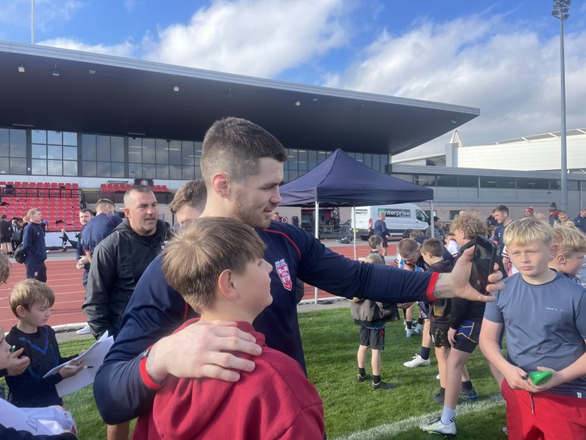 John Bateman meets the fans ahead of England's Test against Samoa.