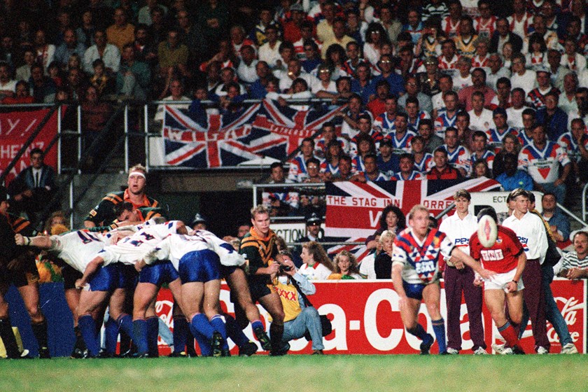 Great Britain halfback Shaun Edwards during the 1992 Test against the Kangaroos at Wembley.